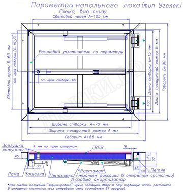 Напольный люк Самоподъемный Невидимка уголок 750*1750 Напольный люк Самоподъемный Невидимка уголок 750*1750
