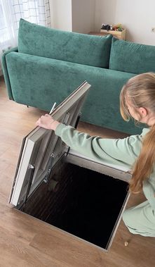 Напольный люк Самоподъемный Невидимка уголок 750*1750 Напольный люк Самоподъемный Невидимка уголок 750*1750