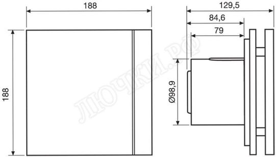 Вентилятор SILENT-100 CHZ SILVER DESIGN Вентилятор SILENT-100 CHZ SILVER DESIGN