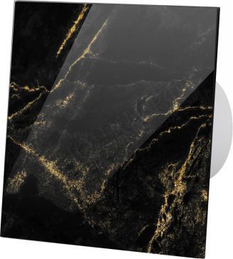 Вытяжной вентилятор airRoxy dRim, 125 TS, глянцевое стекло, чёрно-золотой мрамор, 01-186 Вытяжной вентилятор airRoxy dRim, 125 TS, глянцевое стекло, чёрно-золотой мрамор, 01-186